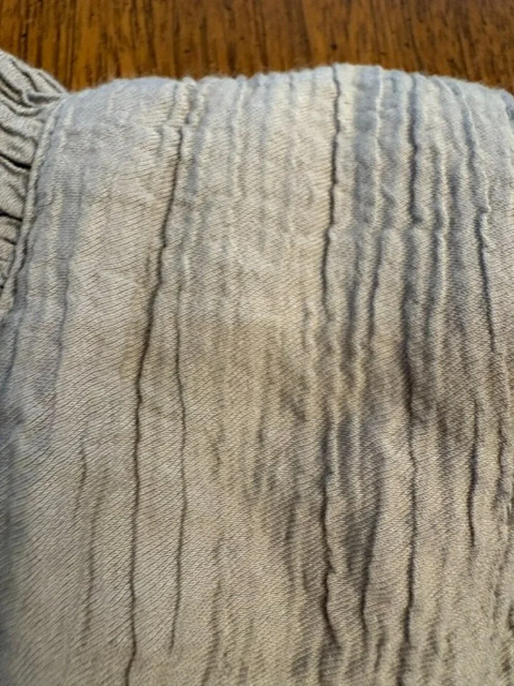 Zara The Alexi Ruffled Blouse in Stone, Size XL
